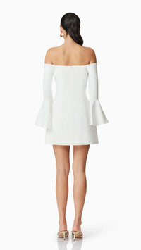Elliatt Hazelle Off The Shoulder Mini Dress in White