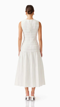 Elliatt Fifi Drop Waist Midi Dress in Ivory