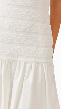 Elliatt Fifi Drop Waist Midi Dress in Ivory