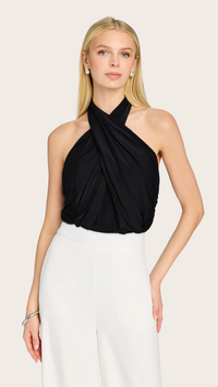 Generation Love Edith Halter Top in Black