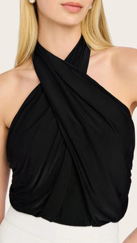 Generation Love Edith Halter Top in Black