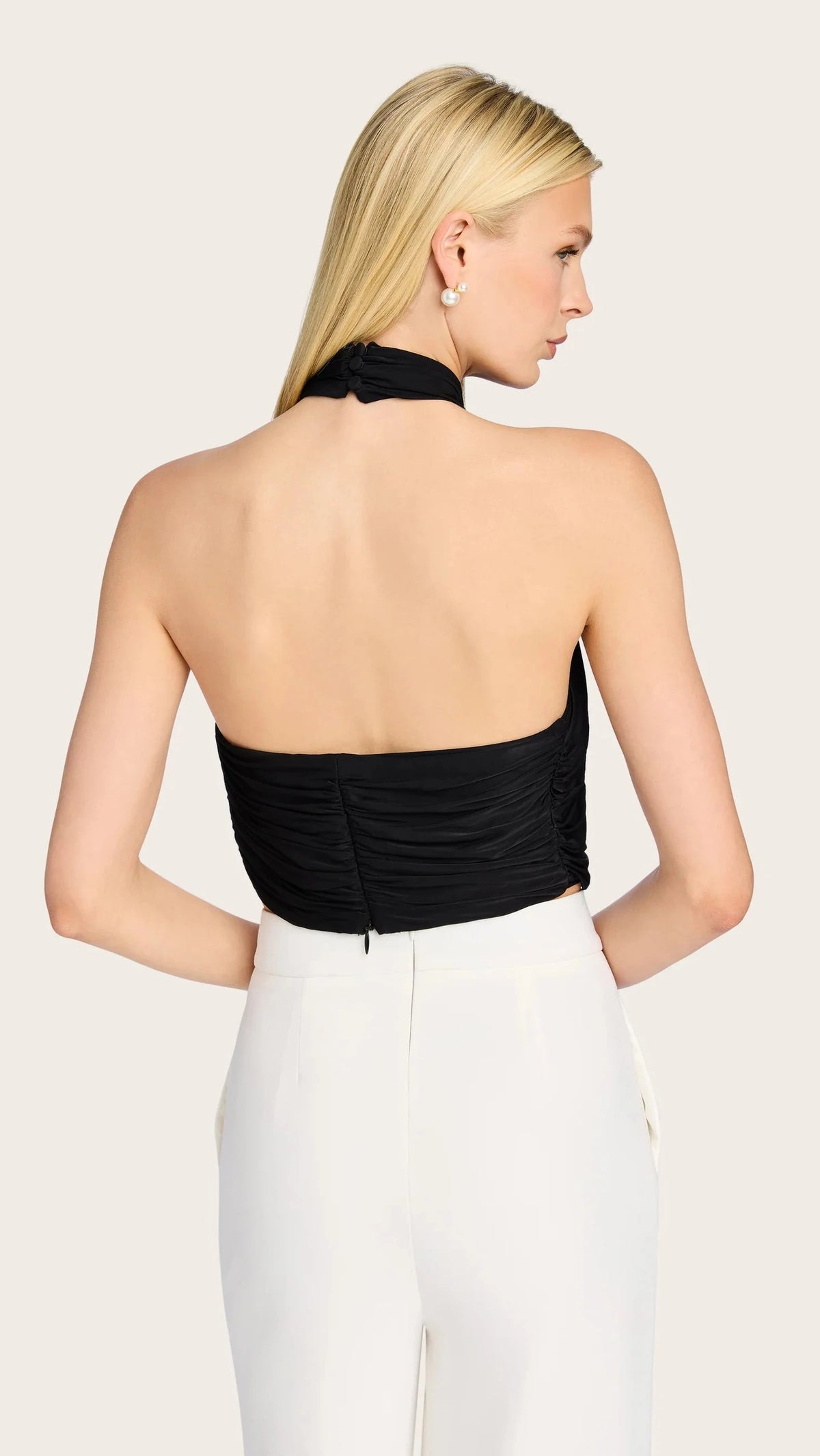 Generation Love Edith Halter Top in Black