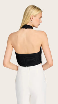 Generation Love Edith Halter Top in Black