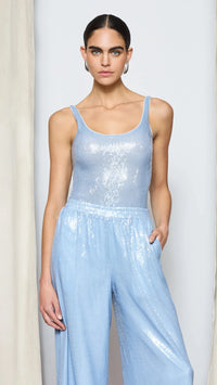 Generation Love Dina Sequin Bodysuit in Opal