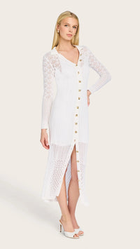 Generation Love Eleni Pointelle Knit Dress in White