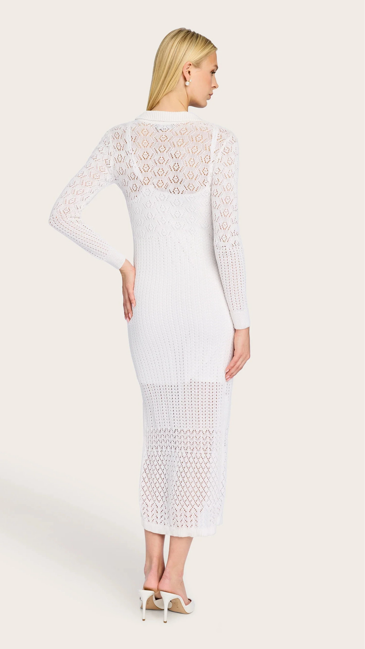 Generation Love Eleni Pointelle Knit Dress in White