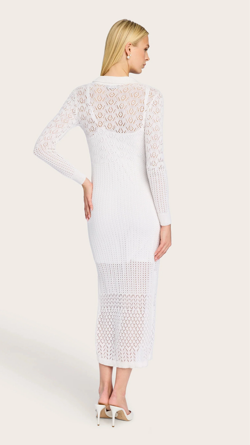Generation Love Eleni Pointelle Knit Dress in White