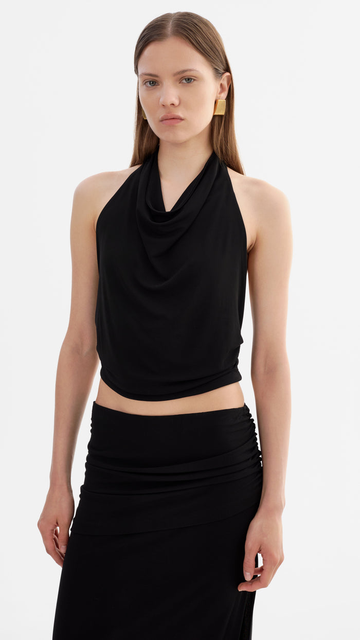 Lamarque Enza Halter Top in Black