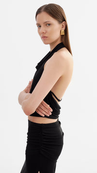 Lamarque Enza Halter Top in Black