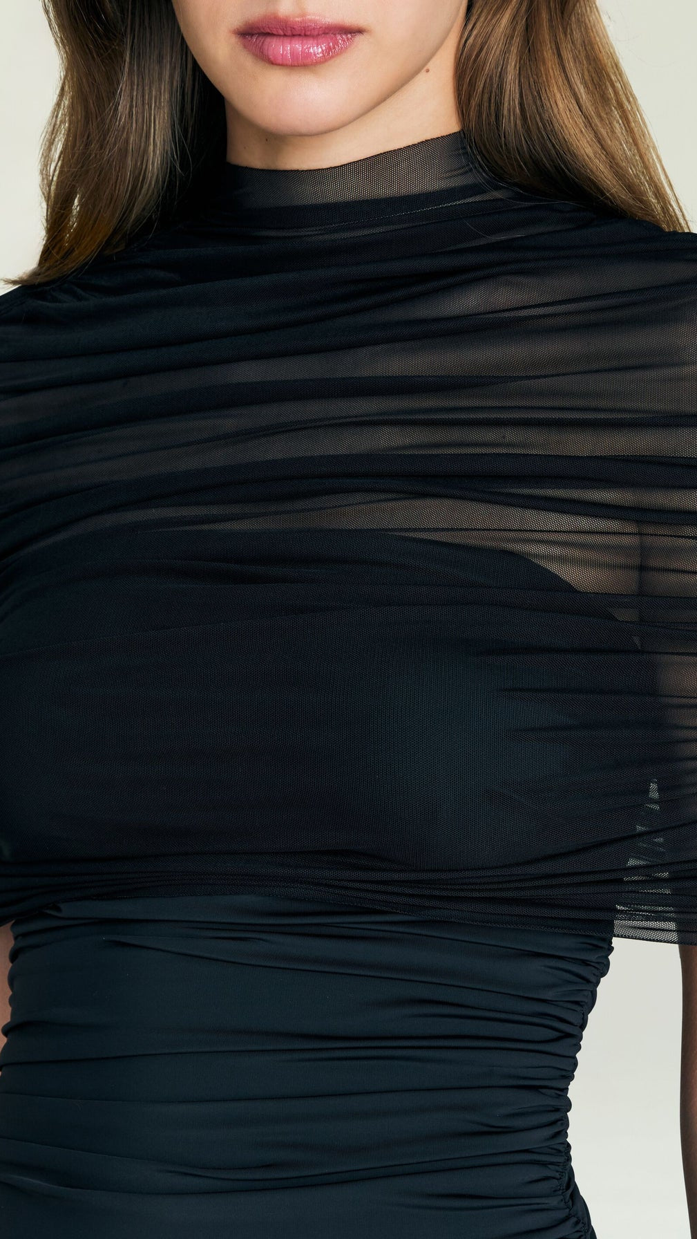 Seroya Laila Mesh Top in Black