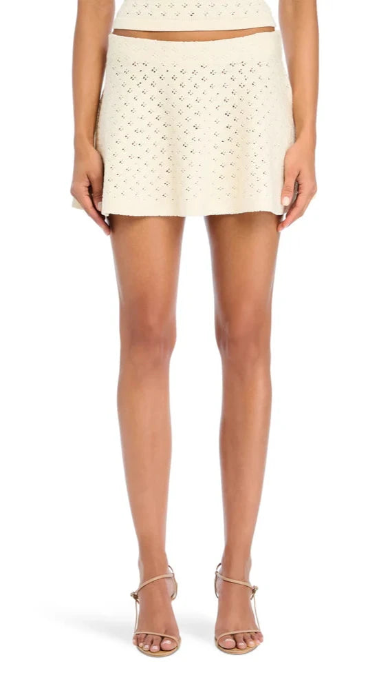 Ser.o.ya Seren Knit Skirt in Eggshell