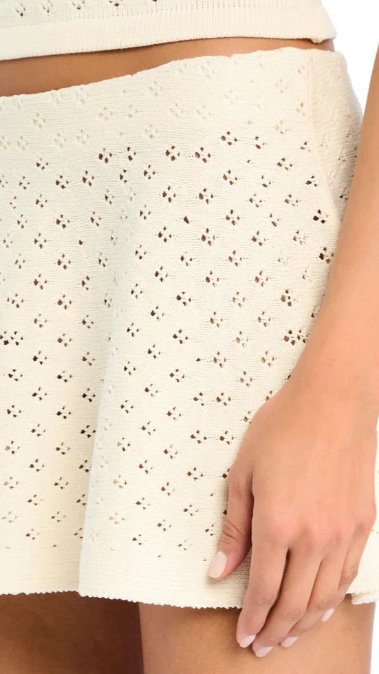 Ser.o.ya Seren Knit Skirt in Eggshell