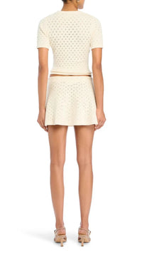 Ser.o.ya Seren Knit Skirt in Eggshell