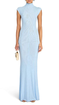 Ser.o.ya Laissa Mesh Gown in Ice Blue