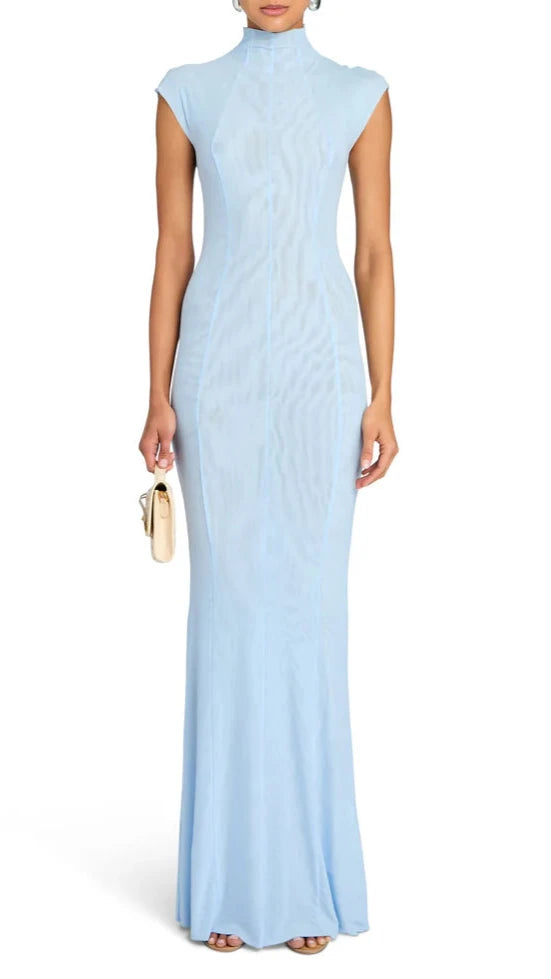 Ser.o.ya Laissa Mesh Gown in Ice Blue