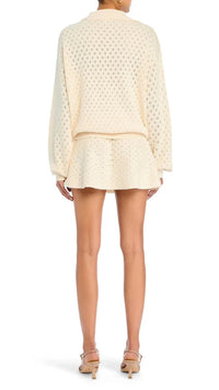 Ser.o.ya Mica Knit Collar Sweater in Eggshell