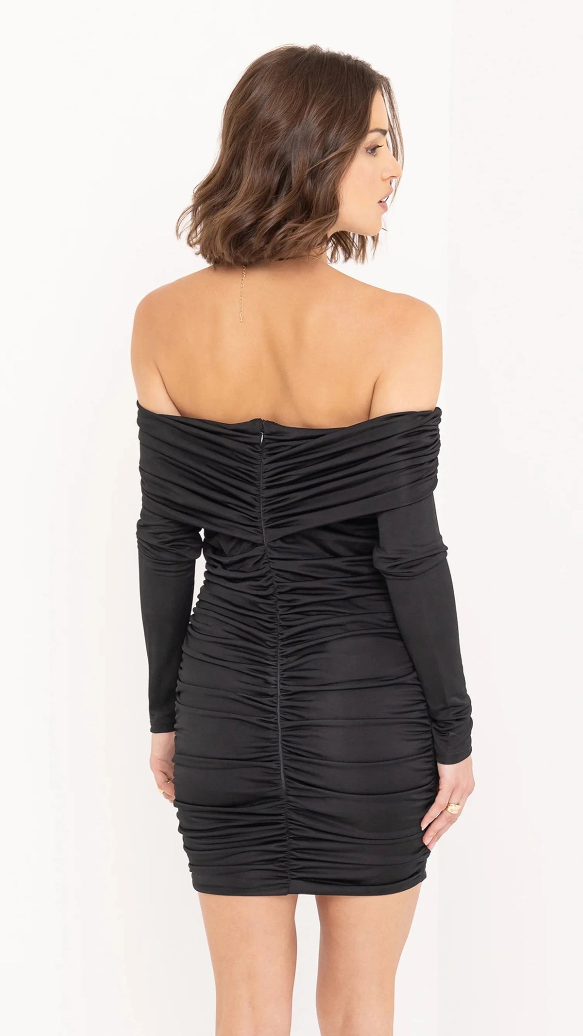 Generation Love Alexis Off The Shoulder Mini Dress in Black