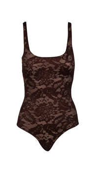 Generation Love Gigi Lace Bodysuit in Brown/Beige