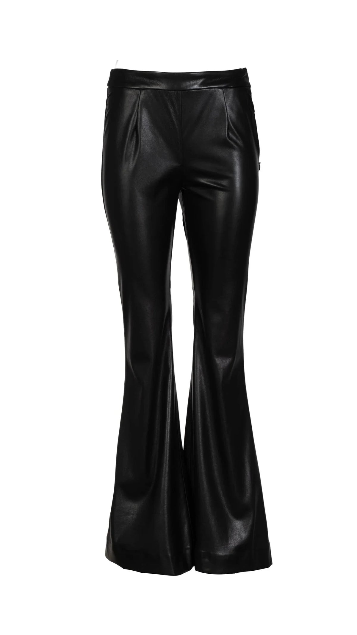 Generation Love Wesley Faux Leather Flared Pants in Black