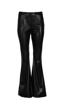 Generation Love Wesley Faux Leather Flared Pants in Black