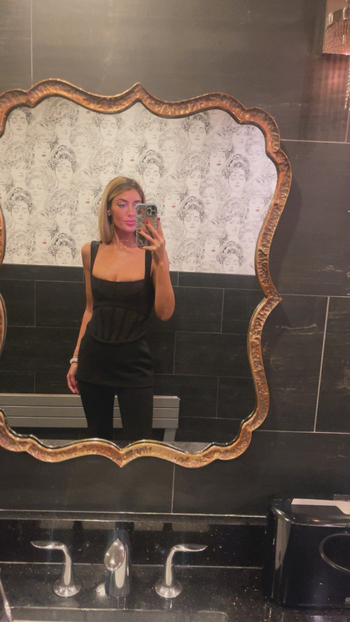 Misha The Ines Bonded Jumpsuit in Black