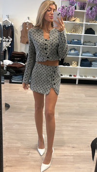 Amanda Uprichard Puzzle Skort in Black/White