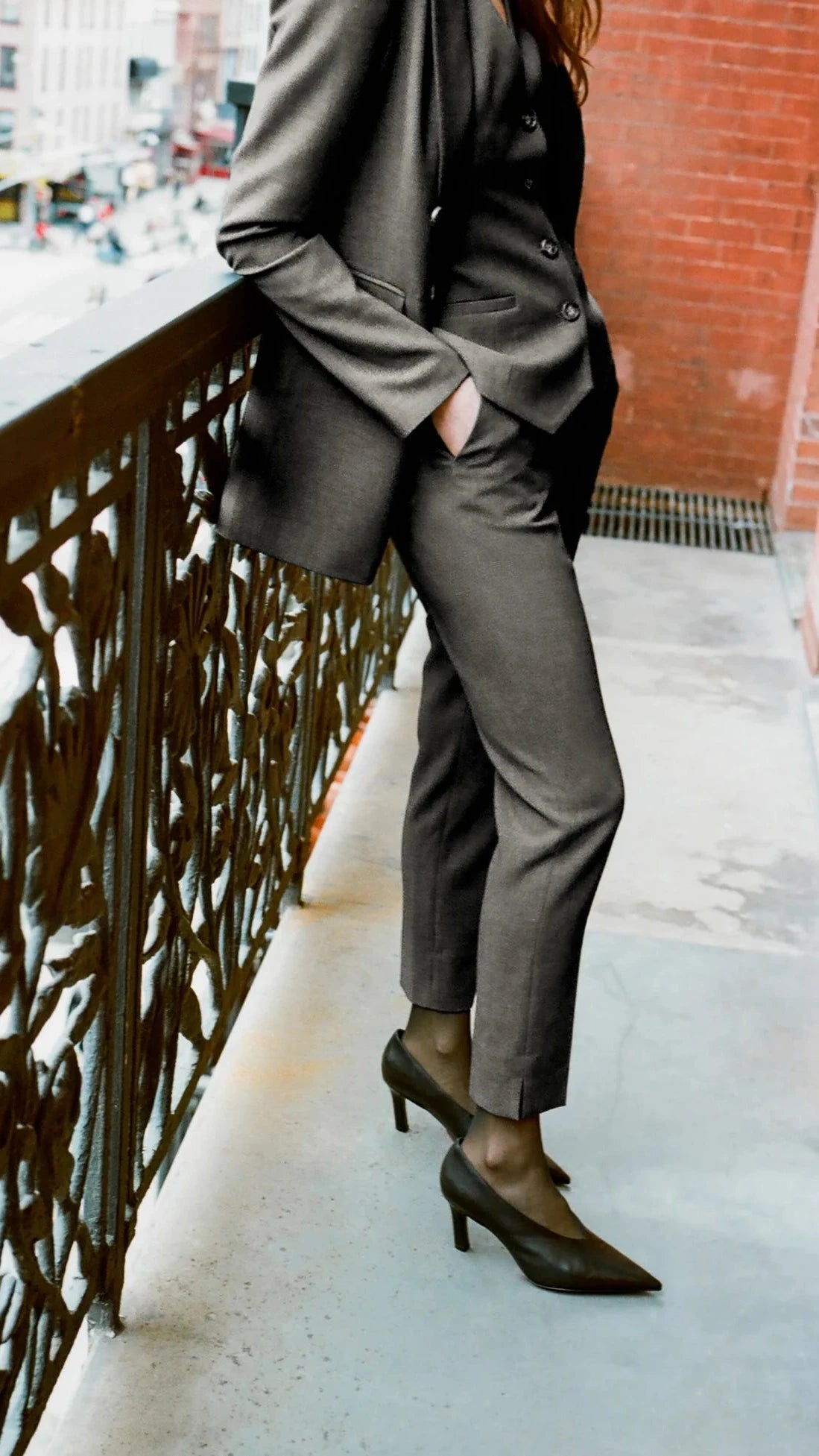 Favorite Daughter The Favorite Cigarette Pant in Grey