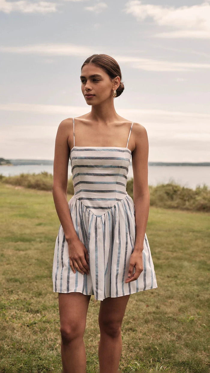 Saylor Fara Striped Mini Dress in Multi