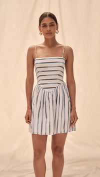 Saylor Fara Striped Mini Dress in Multi