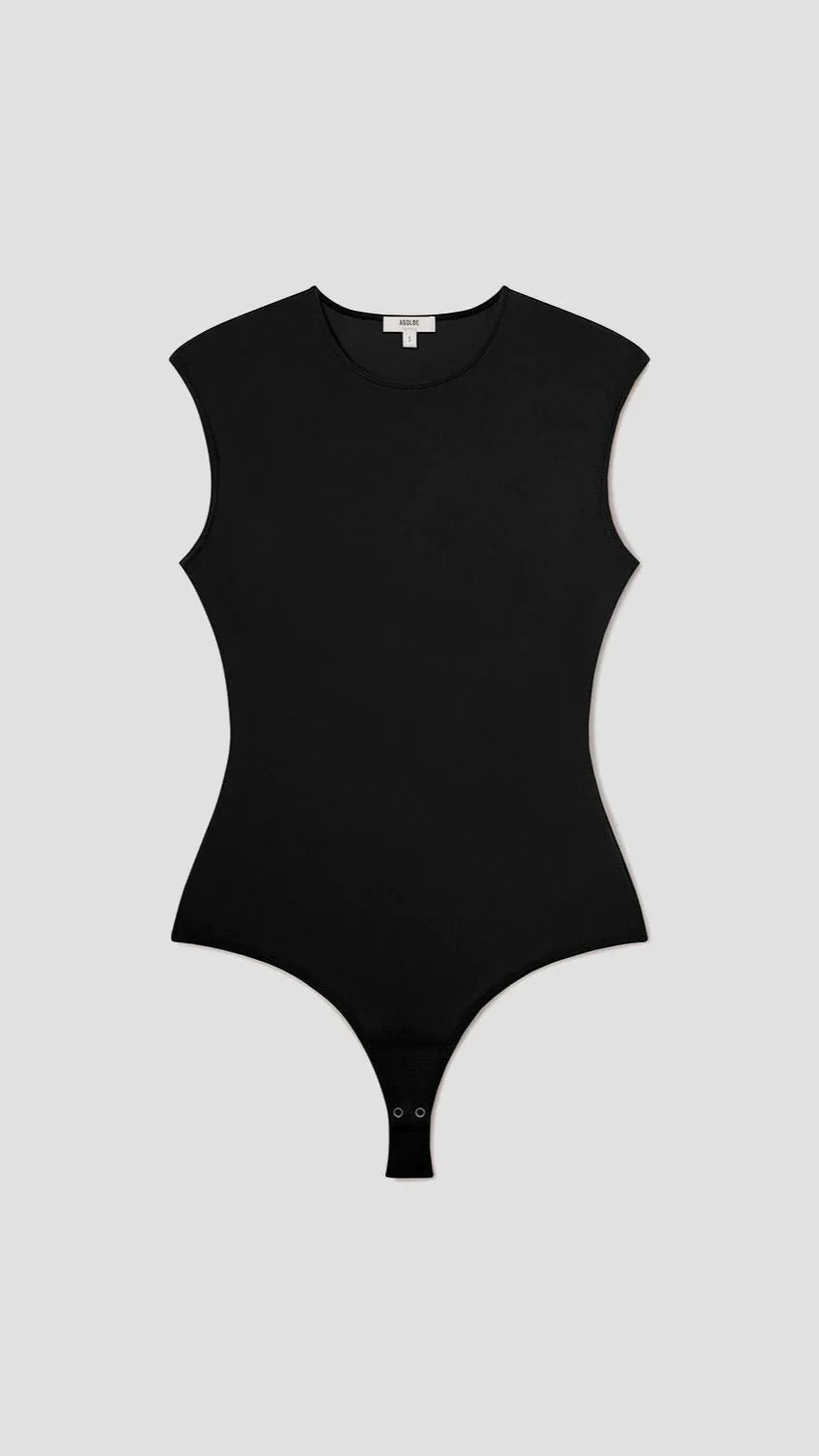 AGOLDE Aura Sleeveless Bodysuit in Black
