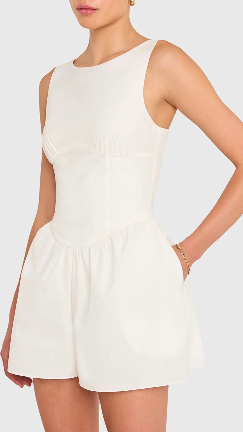 Amanda Uprichard Bellini Romper in White