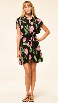Misa Lora Mini Dress in Pink Peony