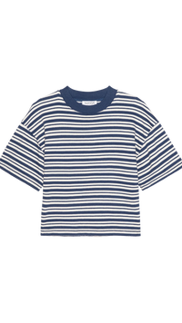 Nation LTD Gio Short Sleeve Sweatshirt in Tossed Stripe