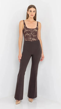 Generation Love Gigi Lace Bodysuit in Brown/Beige