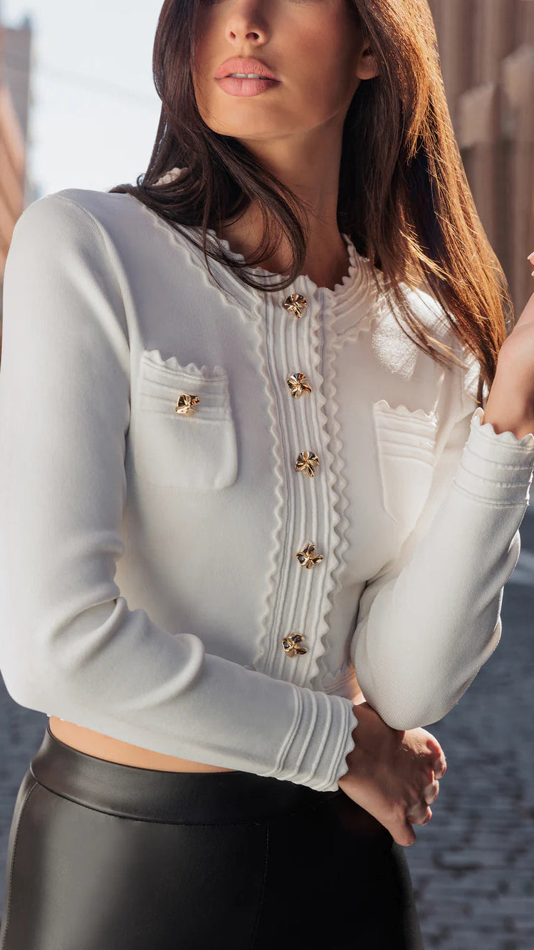 Generation Love Blossom Cardigan in White