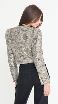 Generation Love Charlotte Tweed Jacket in Gold Multi