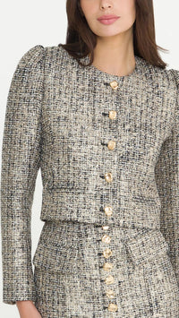 Generation Love Charlotte Tweed Jacket in Gold Multi