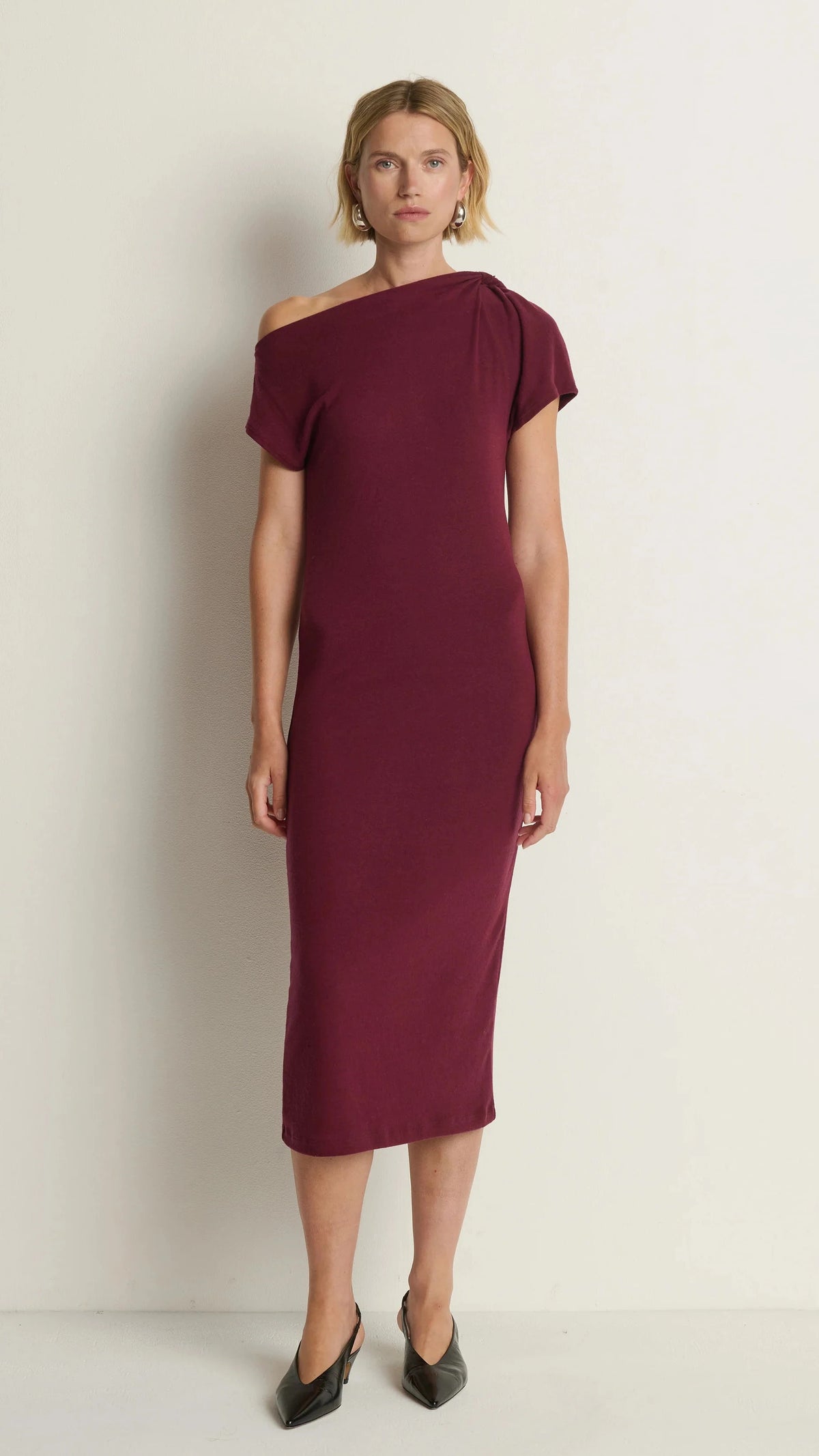 Nation LTD Hallie Midi Dress in Port