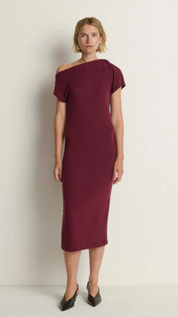 Nation LTD Hallie Midi Dress in Port