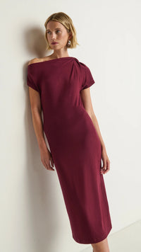 Nation LTD Hallie Midi Dress in Port