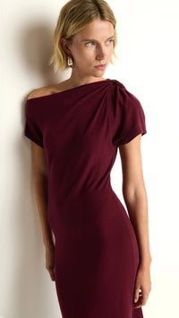 Nation LTD Hallie Midi Dress in Port