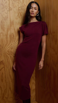 Nation LTD Hallie Midi Dress in Port