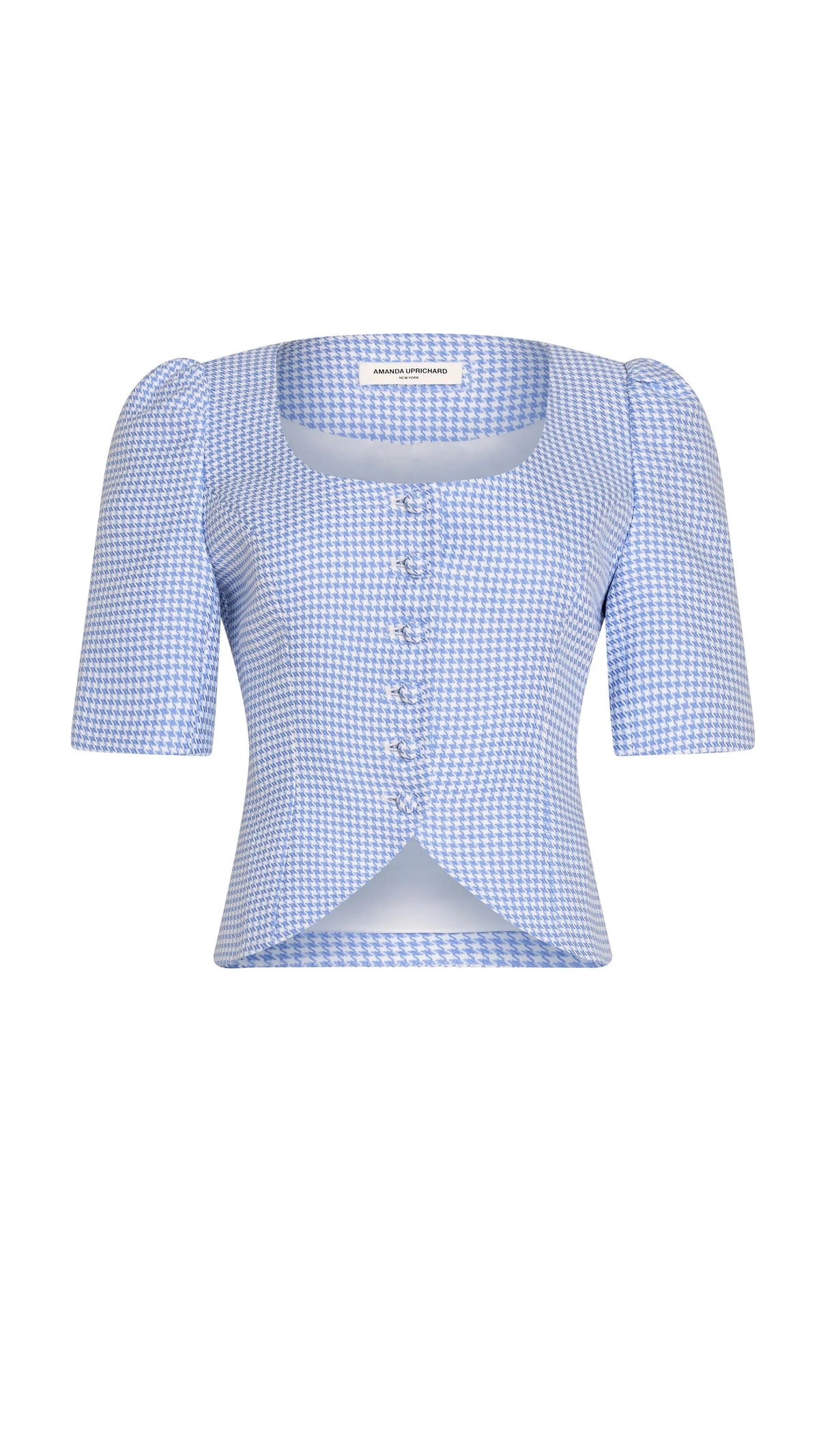 Amanda Uprichard Phoebe Top in Atlantic/Ivory