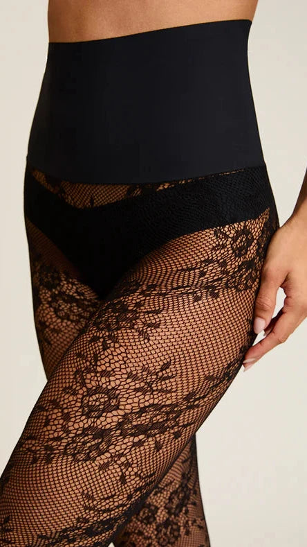 Commando Floral Net Tights in Black