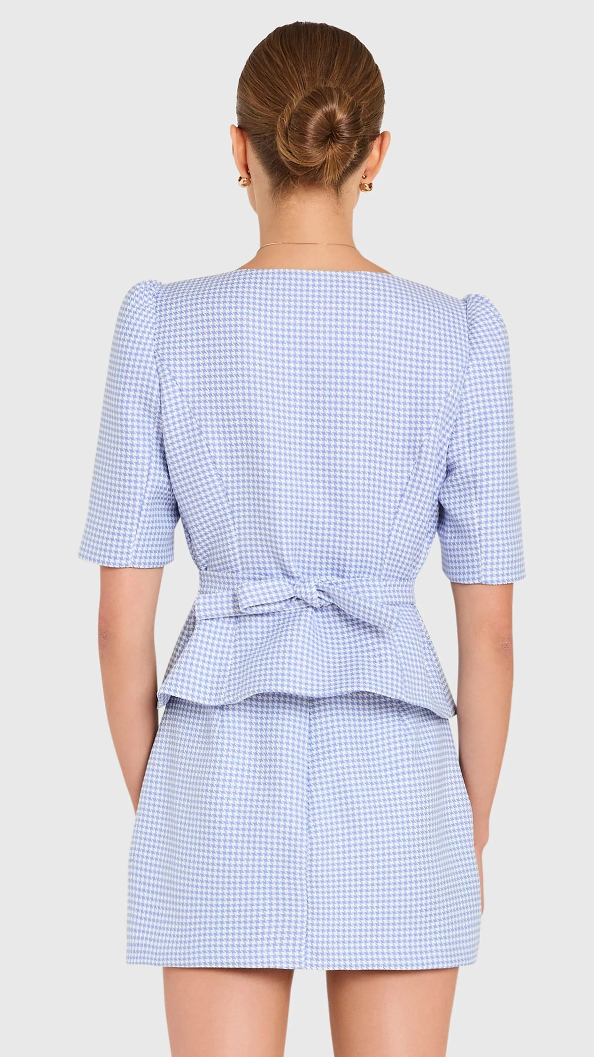 Amanda Uprichard Phoebe Top in Atlantic/Ivory