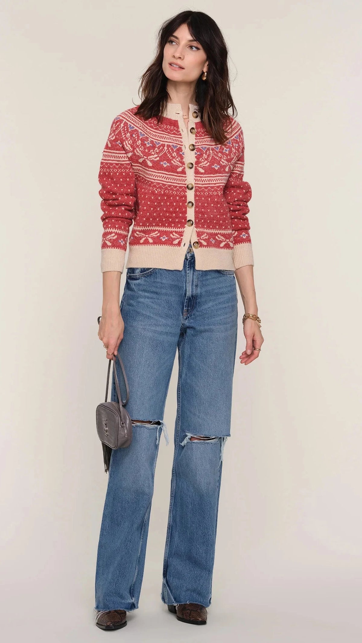 Heartloom Morrie Cardigan in Scarlet