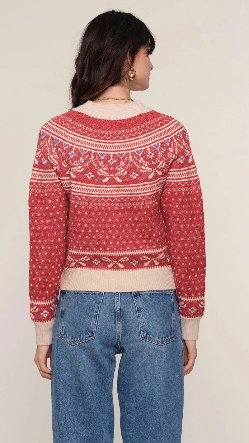 Heartloom Morrie Cardigan in Scarlet