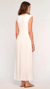 Heartloom Mora Drop Waist Dress in White