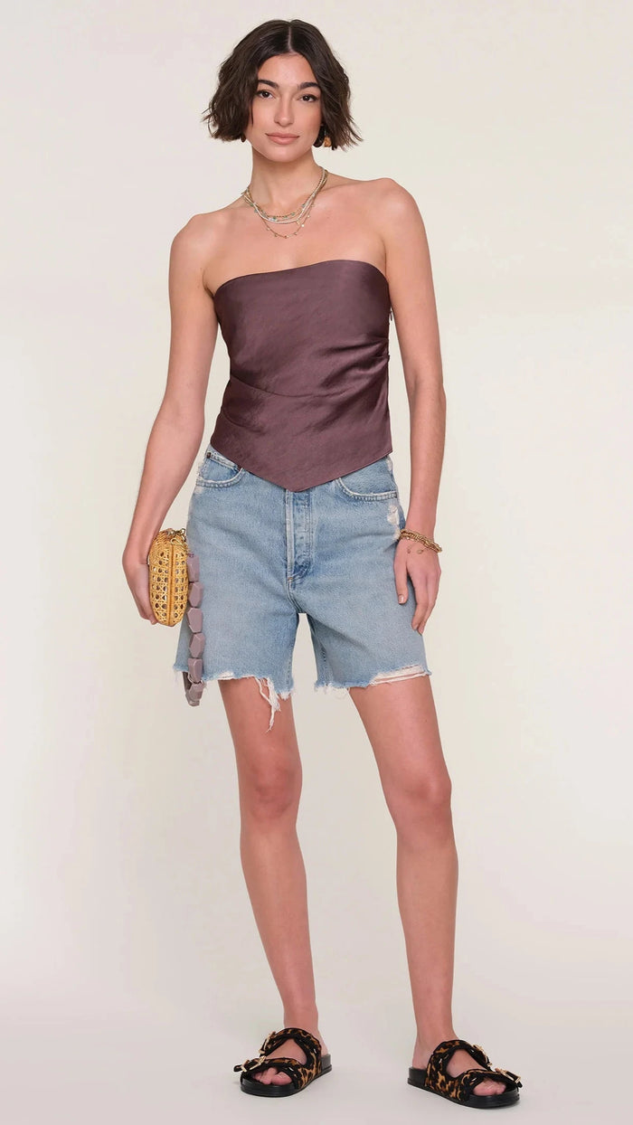 Heartloom Adrian Scarf Silky Top in Mocha