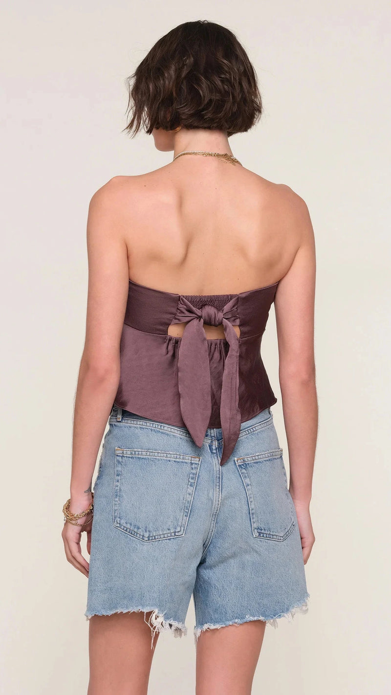 Heartloom Adrian Scarf Silky Top in Mocha